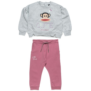 Tracksuit Paul Frank cotton fleece blend with embossed letters (12 months-5 years)