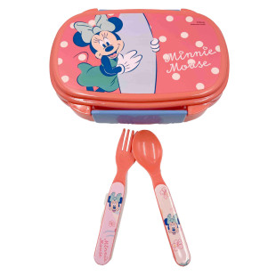 Lunch box Disney Minnie Mouse with fork and spoon