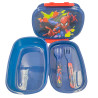 Lunch box Spiderman with fork and spoon