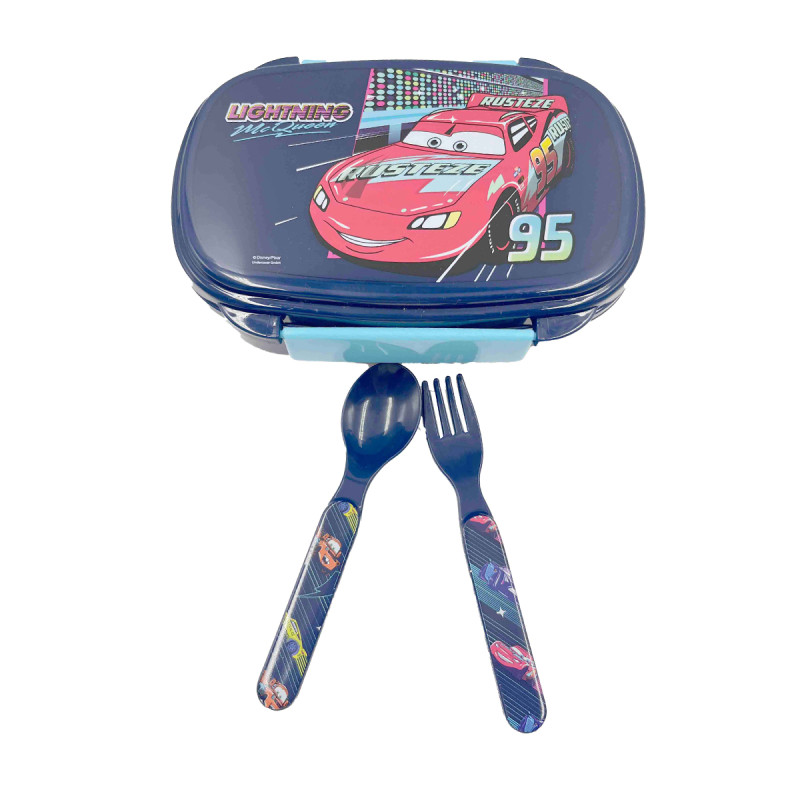 Lunch box Disney Cars with fork and spoon