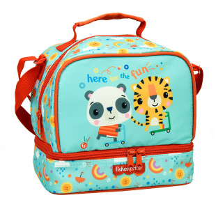 Lunch bag isothermal Fisher-Price panda and tiger