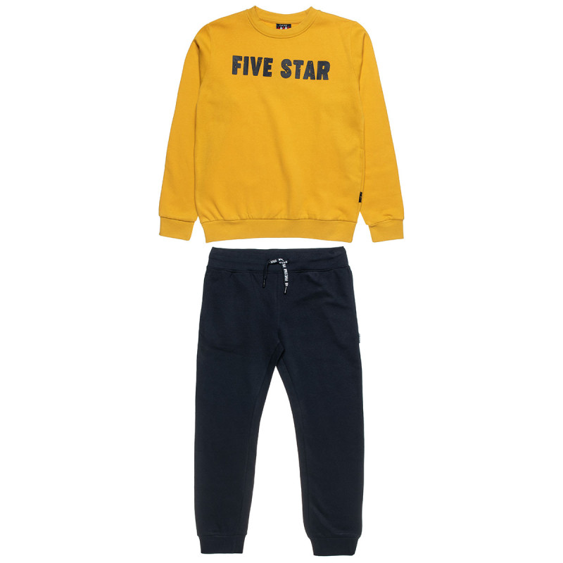 Tracksuit cotton fleece blend Five Star with embossed print (6-16 years)