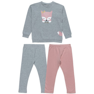 Tracksuit cotton fleece blend Five Star with glitter details (12 months-5 years)