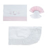 3-pack pink bedding set (pillowcase, sheet & fitted sheet)