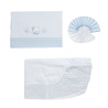 3-pack light blue bedding set (pillowcase, sheet & fitted sheet)