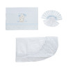 3-pack Light blue bedding set (pillowcase, sheet & fitted sheet)