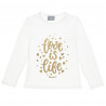 Long sleeve top with foil print "Love is life" (6-16 years)