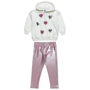 Set cotton fleece blend Moovers with double sequins (12 months-5 years)