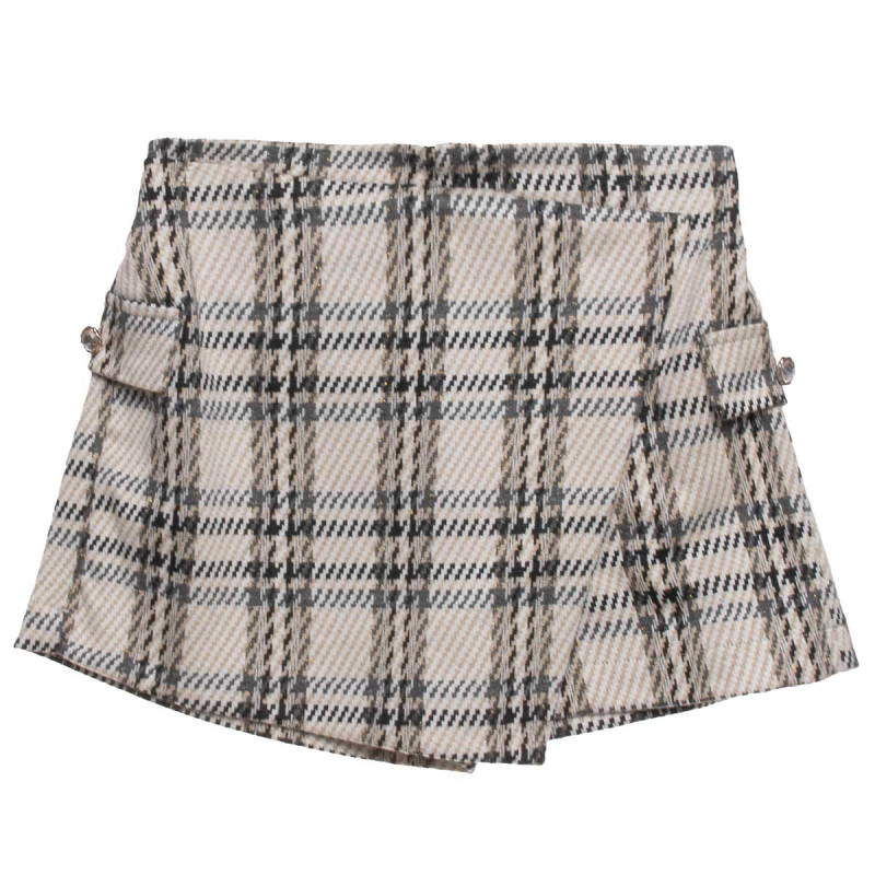 Shorts checkered with decorative pockets (4-14 years)