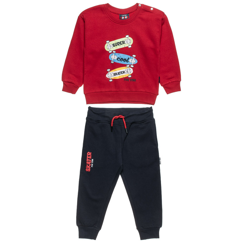 Tracksuit cotton fleece blend Five Star with embossed design (12 months-5 years)