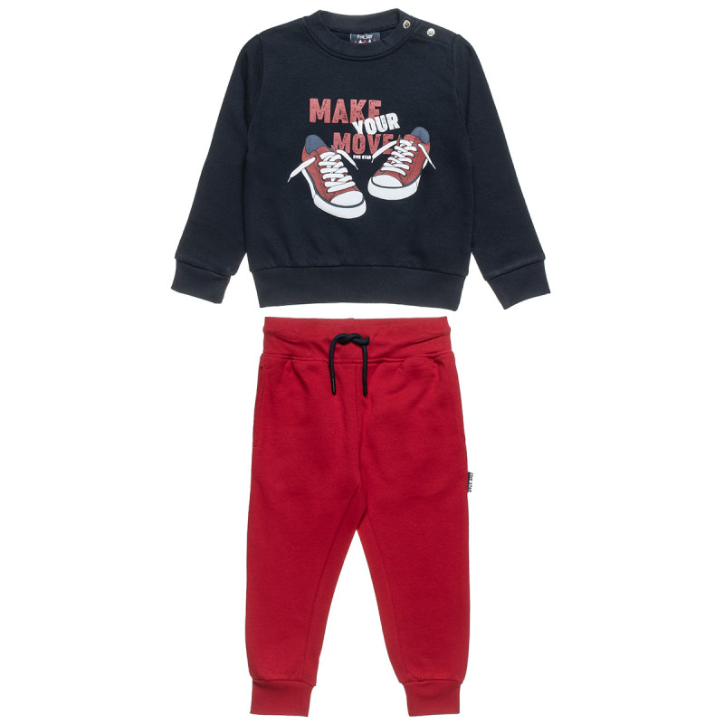 Tracksuit cotton fleece blend Five Star with embossed design (12 months-5 years)