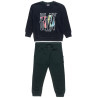 Tracksuit cotton fleece blend Five Star with embossed print (6-16 years)