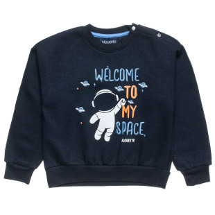 Long sleeve top cotton fleece blend with embroidery (12 months-5 years)