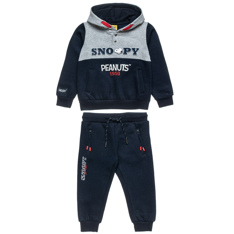 Set cotton fleece blend Snoopy with embossed letters (18 months-8 years)