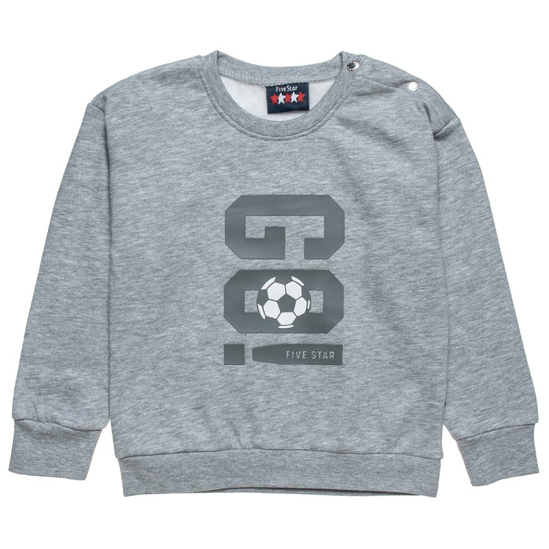 Long sleeve top cotton fleece blend with embossed design (12 months-5 years)