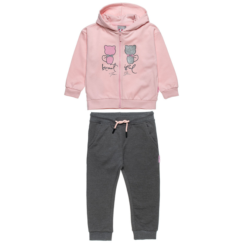 Tracksuit cotton fleece blend Five Star with glitter print (12 months-5 years)