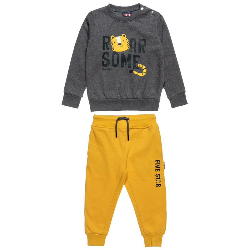 Tracksuit cotton fleece blend Five Star with embossed details (12 months-5 years)