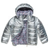 Jacket slightly puffy quilting silver matt (12 months-5 years)