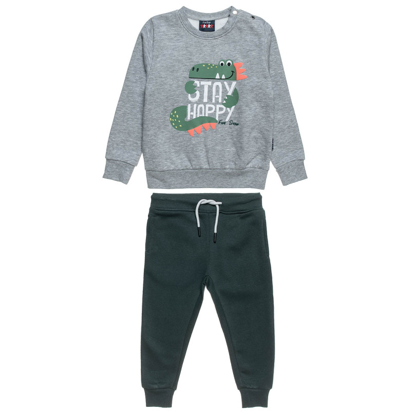 Tracksuit cotton fleece blend Five Star with embossed design (12 months-5 years)