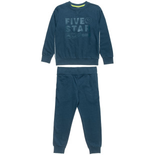 Tracksuit cotton fleece blend Five Star with embossed print (6-16 years)