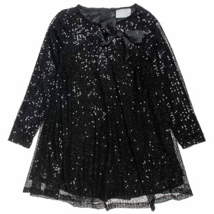 Dress with sequins and bow (6-14 years)