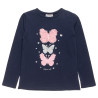 Long sleeve top with waffle and glitter details (6-14 years)