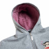 Zip hoodie cotton fleece blend Paul Frank with eco fur (12 months-5 years)