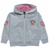 Zip hoodie cotton fleece blend Paul Frank with eco fur (12 months-5 years)