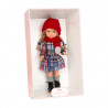 Toy doll with checkered dress and a light vanilla scent