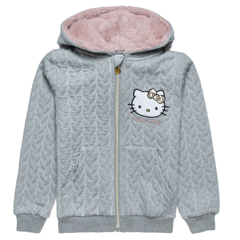 Zip hoodie Hello Kitty with embroidery (18 months-8 years)