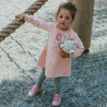 Dress cotton fleece blend with sequin embroidery (12 months-5 years)