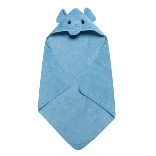 Hooded towel 100% cotton (75x75cm) elephant