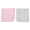 Blanket 2pcs pique 100% cotton pink (75x75cm)