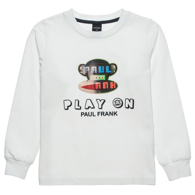 Long sleeve top Paul Frank with shiny patch and embossed letters (12 months-5 years)