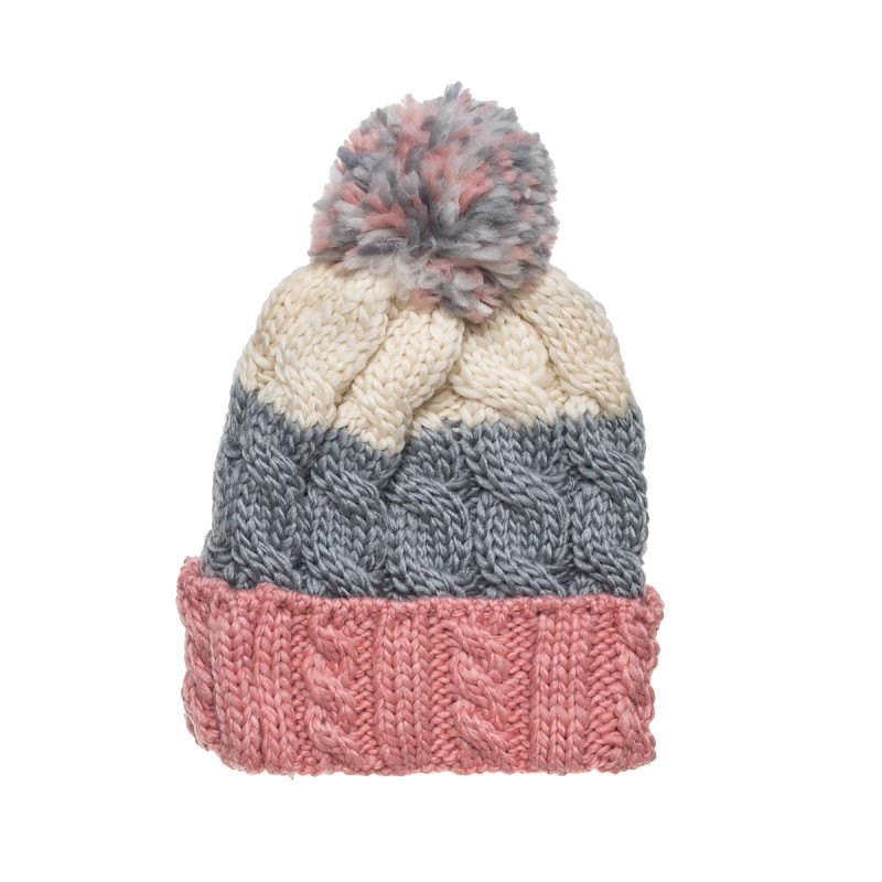 Beanie with thick knitting and pom pon one size (8-16 years)