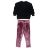 Set Moovers with pearls and velour leggings (6-14 years)