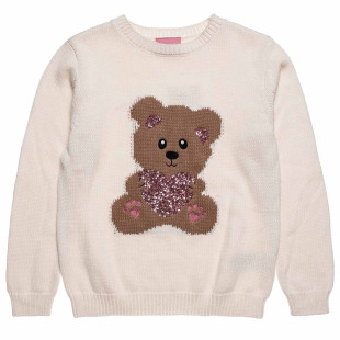 Sweater 100% cotton with sequins (12 months-5 years)