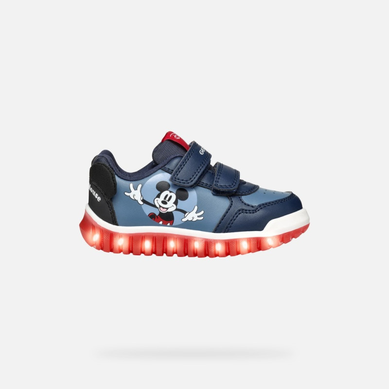 Shoes Geox Sneakers Disney Mickey Mouse with light (Size 21-27)