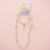 Set Set Bracelet, Necklace with Ring Pastel Unicorn 3pcs Nice Precious