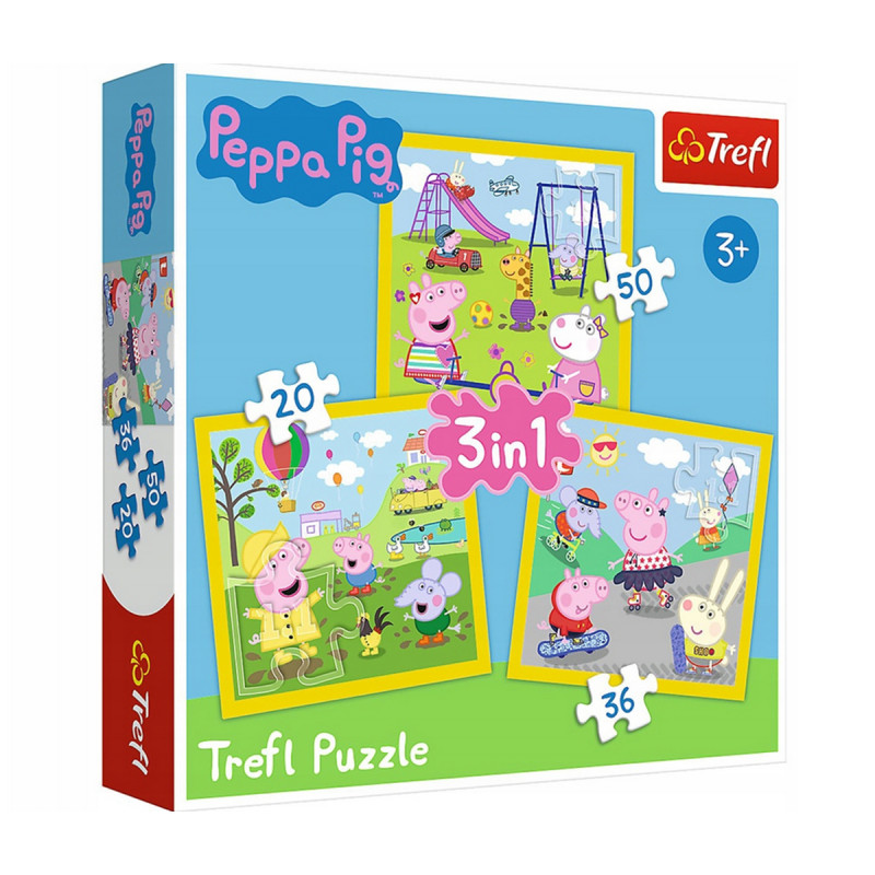 Puzzle Trefl Peppa Pig 3 in 1 (3+ years)