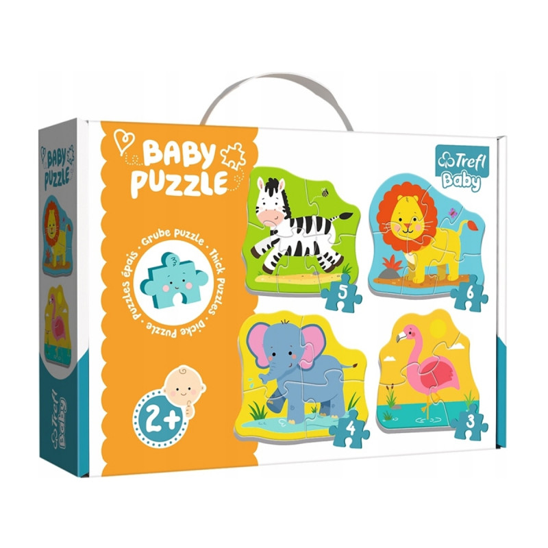 Puzzle baby Trefl Jungle Animals 4 in 1 (2+ years)