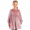 Velour dress with shiny glitter pattern (12 months-5 years)