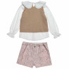 Set shirt with knitted top, shorts and tights (12 months-5 years)