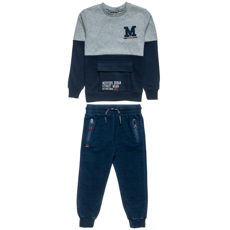 Tracksuit cotton fleece blend Moobers with emboidery (6-16 years)