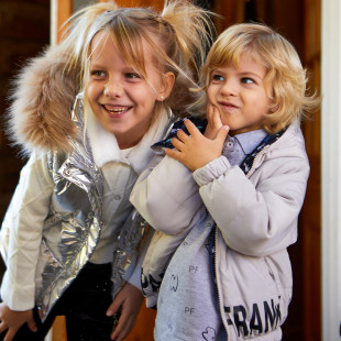 Vest jacket Paul Frank with shiny look and embroidery (12 months-5 years)