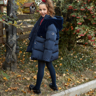 Jacket with eco fur details (6-16 years)