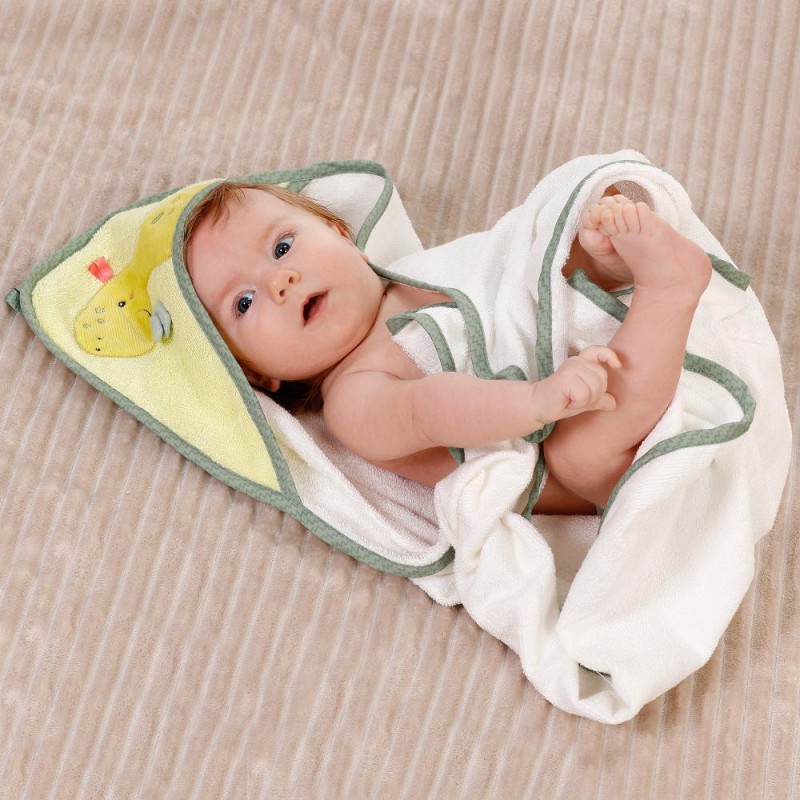 Hooded Towel Fehn dino 80x80cm (0+ months)