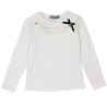 Long sleeve top with strass and pearls (6-14 years)