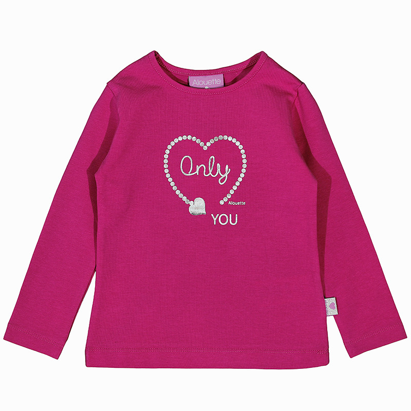 Long sleeve top with metallic print (6-16 years)