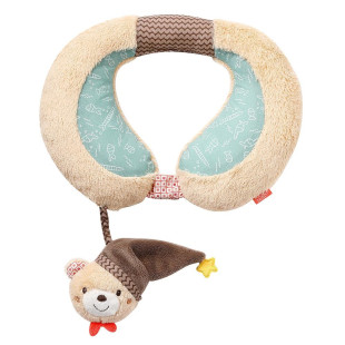 Neck support with plush toy Bruno bear (6+ months)